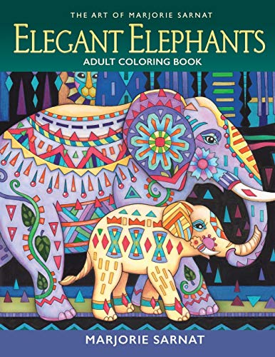The Art of Marjorie Sarnat: Elegant Elephants Adult Coloring Book von JR Imagination